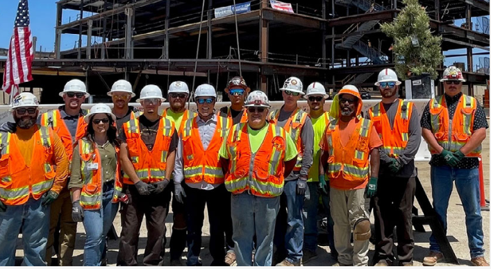 MC’s UHS Hospital Project Team Participates in DPR’s Structural Steel Topping Out Ceremony and Milestone
