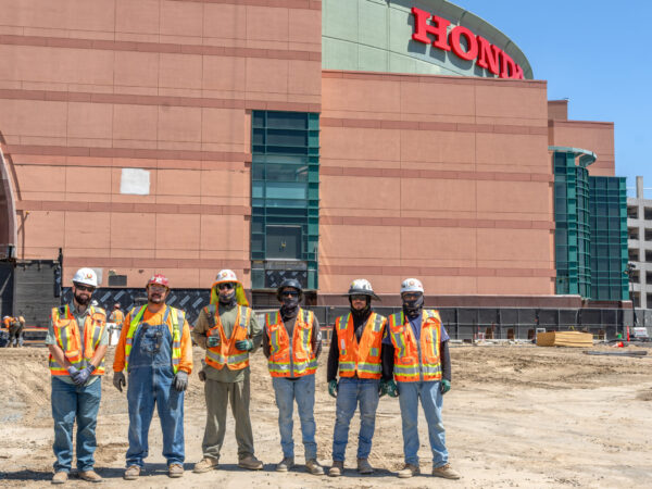 Underground Team Sets 54 x 30,000-lb Concrete Infiltration Chambers at the OC Vibe South Plaza Project